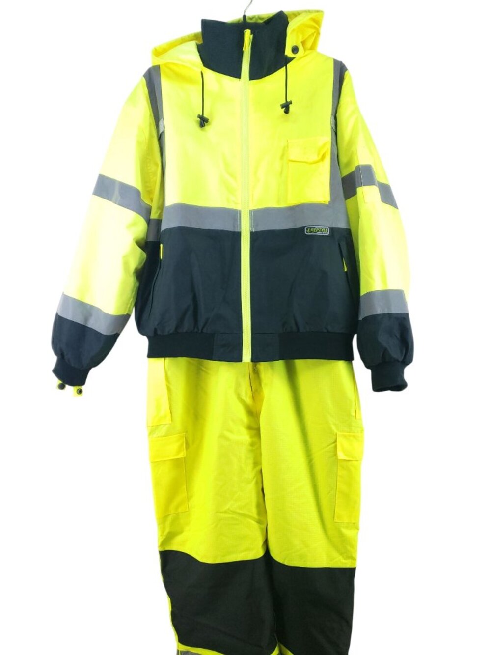 Reptyle Workwear Reflective Jacket & PIP Overalls Set Mens 2X Yellow ANSI/ISEA C